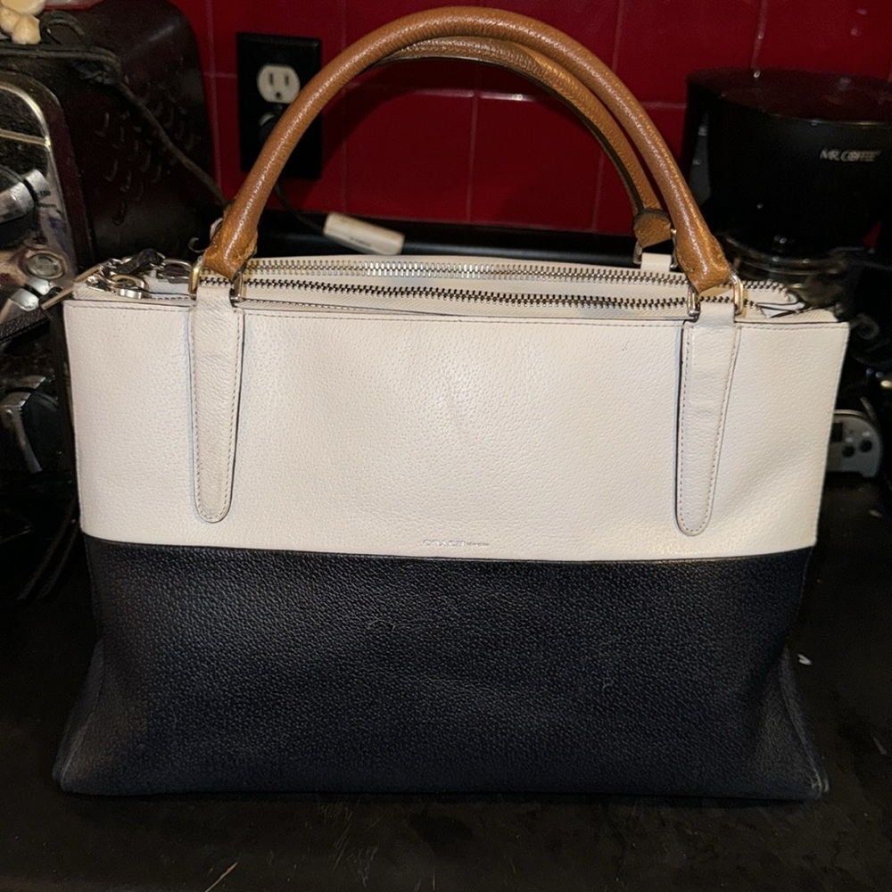 Vintage Coach Borough 3 Zipper 5 Compartment Arm Purse